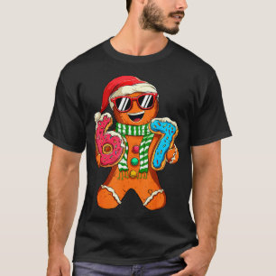 Lustiger Lebkuchen Sechs Sieben 67 Meme Eis Weihna T-Shirt