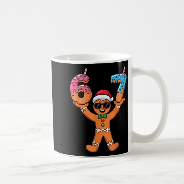Lustiger Lebkuchen Sechs Sieben Meme Weihnachten B Kaffeetasse (Rechts)