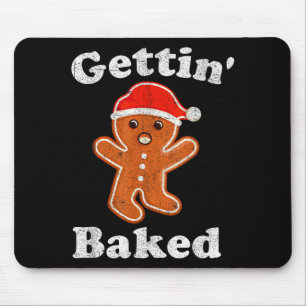 Lustiger Lebkuchenmann wird gebacken Kekse Backen Mousepad