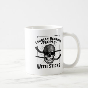 Lustiger, legaler Schlagstock-Schädel-Str Kaffeetasse