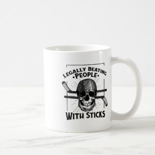 Lustiger, legaler Schlagstock-Schädelroller Kaffeetasse