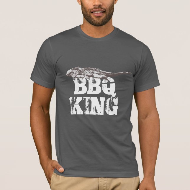 Lustiger Leguan GRILLEN König T-Shirt (Vorderseite)