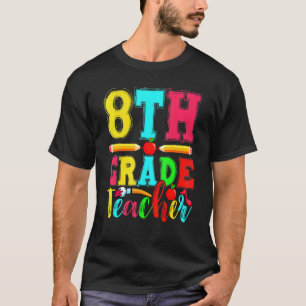 Lustiger Lehrer der 8. Klasse Zurück zur Schule Er T-Shirt