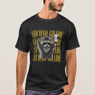 Lustiger Lehrer der zweiten Klasse Wilder Waschbär T-Shirt