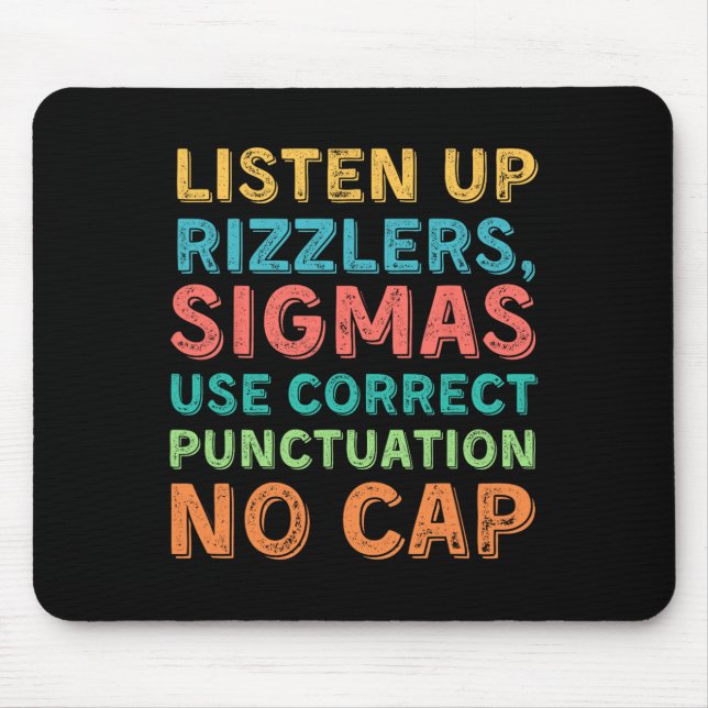 Lustiger Lehrer Englisch Benutze Zeichensetzung -  Mousepad (Vorne)