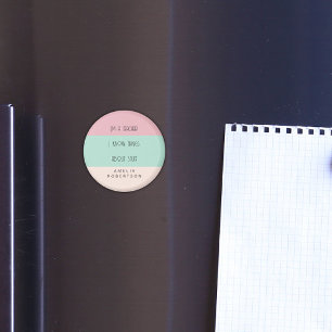 Lustiger Lehrer Farbbblock personalisiert  Magnet