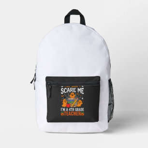 Lustiger Lehrer Halloween-Geist 4. Klasse Bedruckter Rucksack