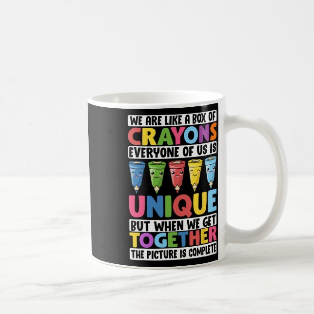 Lustiger Lehrer Wir Sind Wie Eine Schachtel Buntst Kaffeetasse (Rechts)