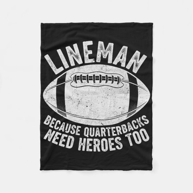 Lustiger Leitungsmann, weil Quarterbacks auch Held Fleecedecke (Vorderseite)