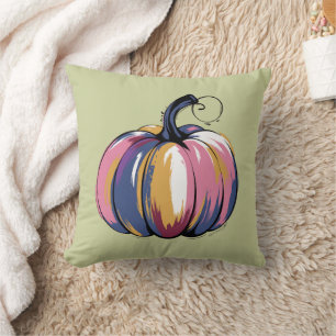 Lustiger Leopard-Kürbis Halloween Herbst Kissen