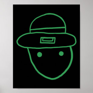 Lustiger Leprechaun Amateur-Sketch-Meme Irischer S Poster