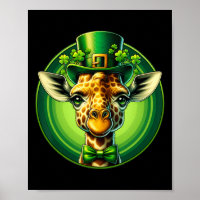 Lustiger Leprechaun-Giraffe St. Patricks Tag Kinde