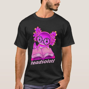 Lustiger lesender Fisch Bücher Eidechse Axolotl Re T-Shirt