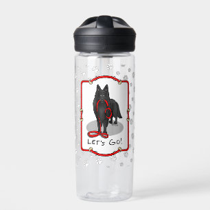 Lustiger Let's Go! Belgischer Schäferhund (schwarz Trinkflasche