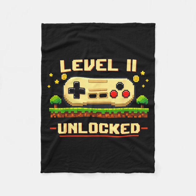 Lustiger Level 11 freigeschaltetes Videospiel 11.  Fleecedecke (Vorderseite)