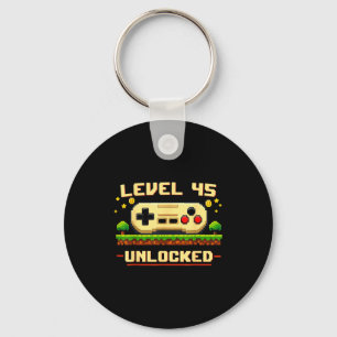 Lustiger Level 45 freigeschaltet Videospiel 45. Ge Schlüsselanhänger