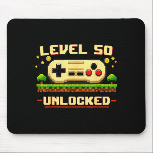 Lustiger Level 50 freigeschaltet Videospiel 50. Ge Mousepad