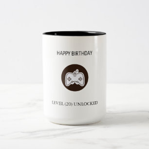 Lustiger Level freigeschaltet Video-Spieler Geburt Zweifarbige Tasse