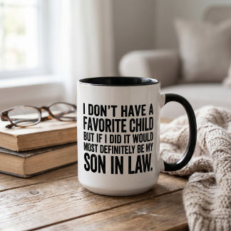 Lustiger Lieblingssohn Schwiegersohn Tasse