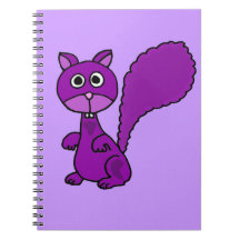 Lustiger lila Eichhörnchen-Cartoon