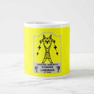 Lustiger Lineman-Becher – Geschenk für Stromleitun Jumbo-Tasse