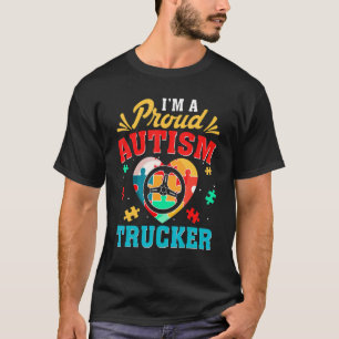 Lustiger LKW-Fahrer Autism Awareness Unterstützung T-Shirt