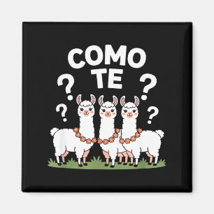 Lustiger Llama-Blumengirlande wie geht es dir Frag Magnet