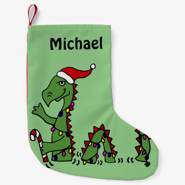 Lustiger Loch- Nessmonster-WeihnachtsStrumpf Kleiner Weihnachtsstrumpf (Vorderseite)