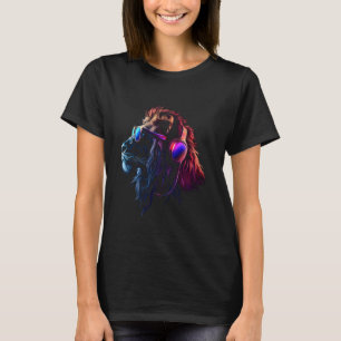 Lustiger Löwe Cool Animal Lover Grafik Kunst Katze T-Shirt