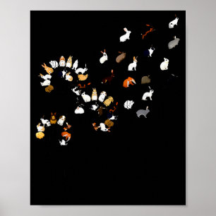 Lustiger Löwenzahn-Hasen-Blume Poster