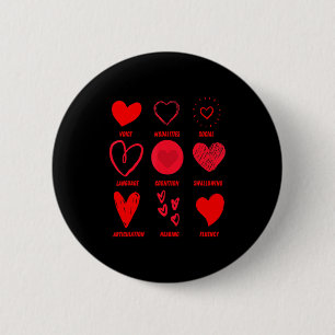 Lustiger Lsp-Sprachen-Pathologe Valentinstag Button