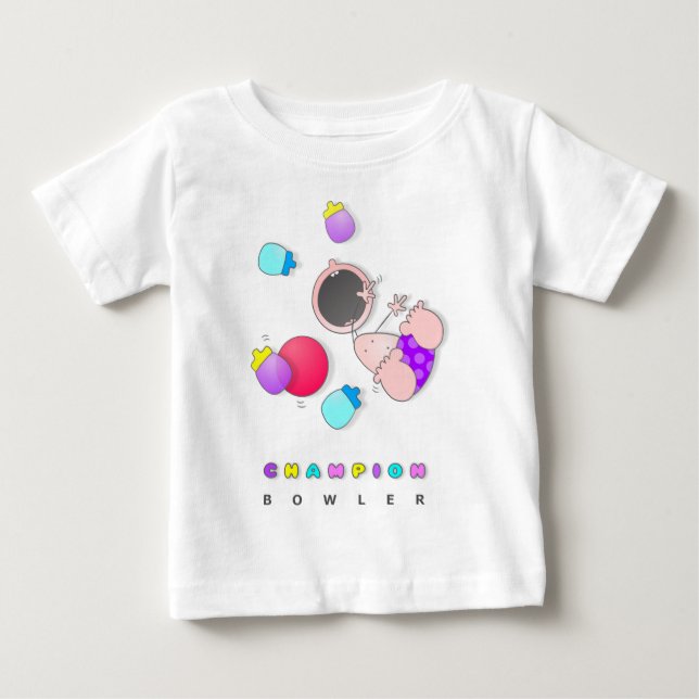 Lustiger lustiger Bowling des Cartoon-Bowlings-| Baby T-shirt (Vorderseite)