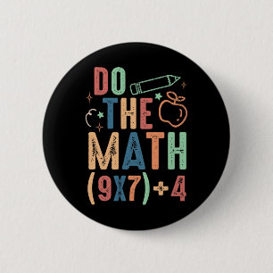 Lustiger Mach die Mathe 67 Meme Sechs Sieben Junge Button