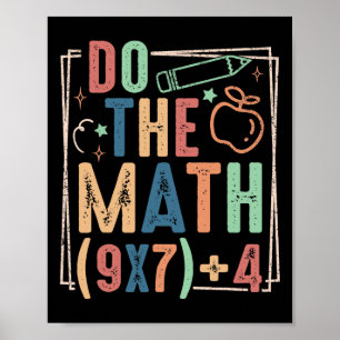 Lustiger Mach die Mathe 67 Meme Sechs Sieben Junge Poster