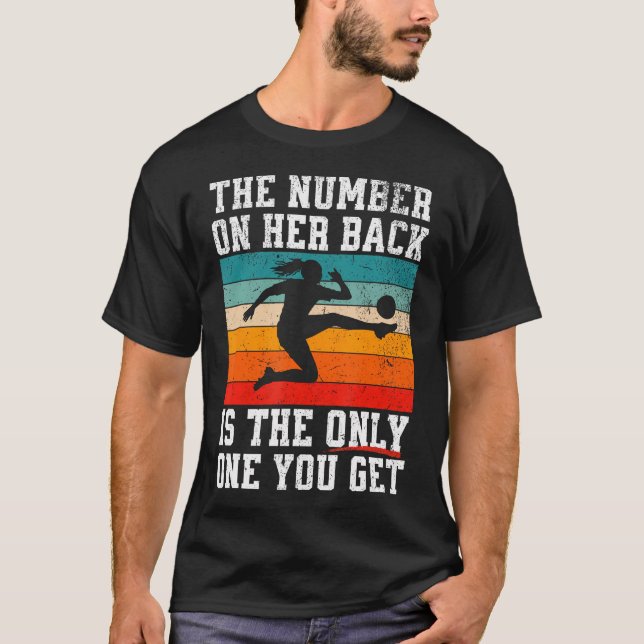 Lustiger Mädchen-Fußball-Vater T-Shirt (Vorderseite)