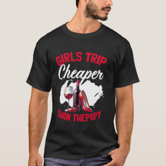 Lustiger Mädelsausflug Junggesellinnenabschied Wei T-Shirt