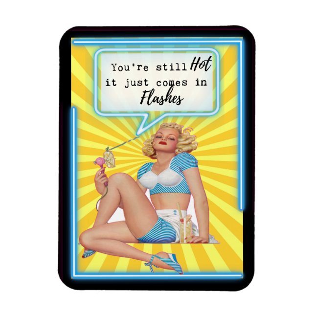 Lustiger Magnet Geschenk für beste Freundin "Heiß" (Vertikal)