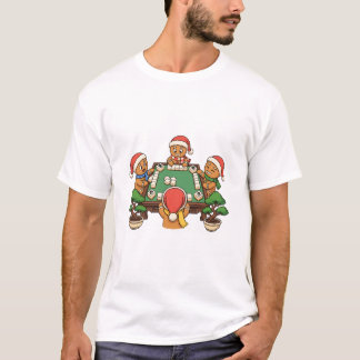 Lustiger Mahjong Weihnachten Lebkuchen Weihnachts T-Shirt