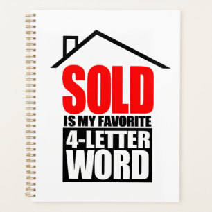 Lustiger Makler SOLD ist mein Lieblingswort mit 4 Planer