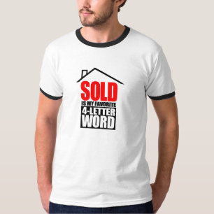 Lustiger Makler SOLD ist mein Lieblingswort mit 4 T-Shirt