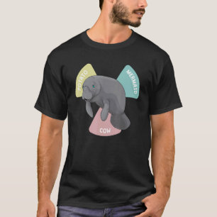 Lustiger Manatee-Meerjungfrau-Chart-Schwimmkörper T-Shirt