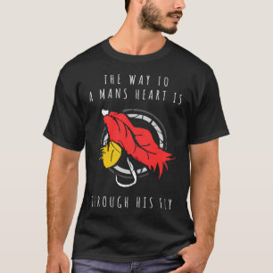 Lustiger Mann Herz Durch Fliege Schmutziger Wortwi T-Shirt