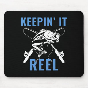 Lustiger Männer Angelgrafik Angel Spruch Fischer Mousepad