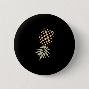 Lustiger Männer-Urlaub mit umgedrehten Ananas subt Button