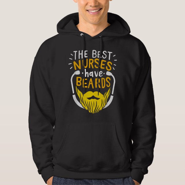 Lustiger Männerpfleger mit Bartpfleger Hoodie (Vorderseite)