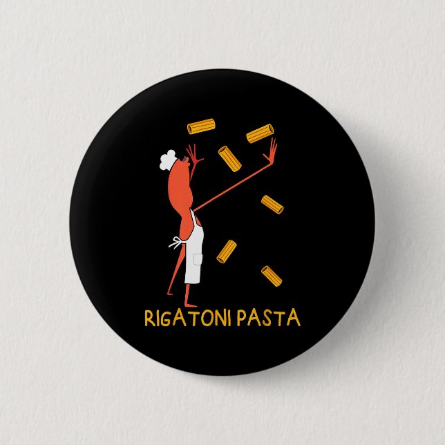 Lustiger Marcus Der Wurm Rigatoni Pasta  Button (Vorderseite)