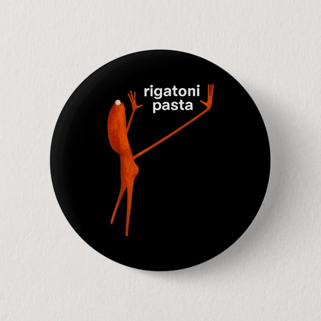Lustiger Marcus Der Wurm Rigatoni-Pasta Viraler Me Button (Vorderseite)