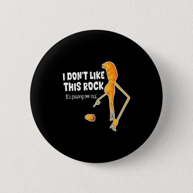 Lustiger Marcus The Worm Meme Ich mag diesen Rock  Button (Vorderseite)