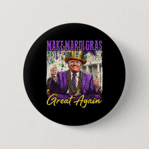 Lustiger Mardi Gras Donald Trump Mardi Gras Amerik Button