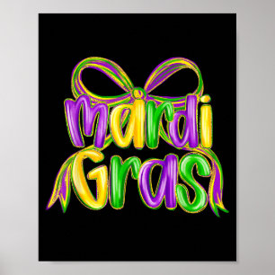 Lustiger Mardi Gras-Umzug-Outfit Narrenhut Männer Poster